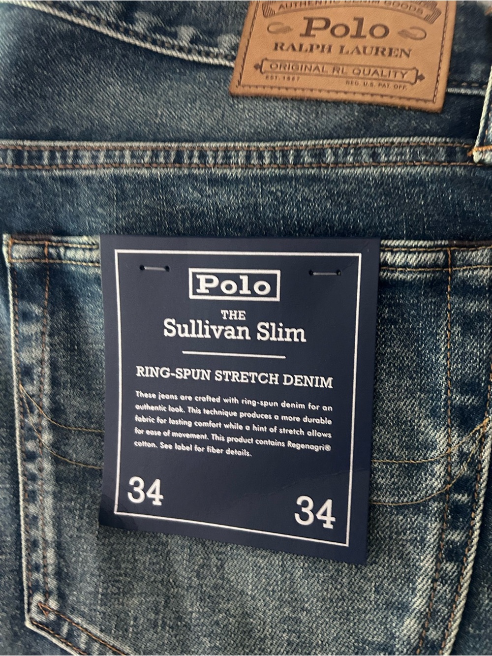 Ralph Lauren Polo Sullivan Slim Jeans - Blue Denim